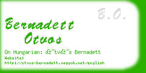 bernadett otvos business card